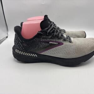 Brooks Launch GTS 10 Womens Running Shoes Black Violet Athletic Sneaker Size 9 M